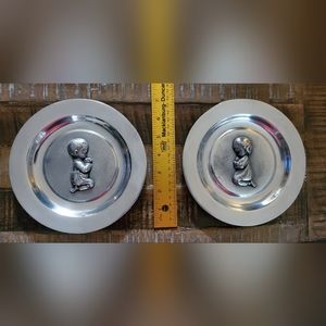 Pewter Praying Child Collector Plates‎